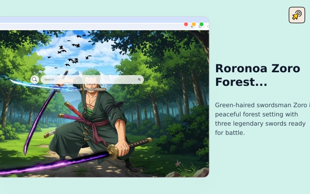 Roronoa Zoro Forest Swordsman Live Wallpaper
