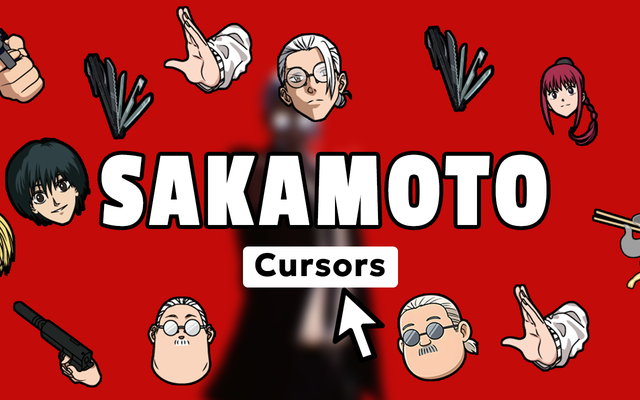 Sakamoto Cursor - Cursor de anime de comedia personalizado para Chrome