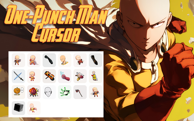 Cursor One-Punch Man - Cursor de anime personalizado para Chrome