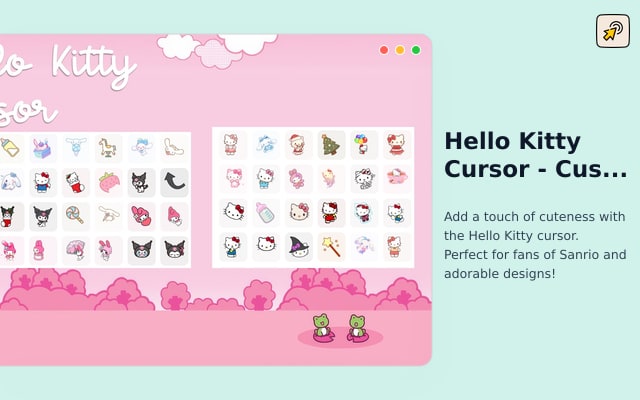 Hello Kitty Cursor - Custom Kawaii Cursor for Chrome