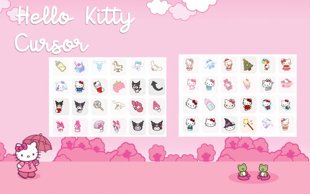 Hello Kitty Cursor - مؤشر Kawaii مخصص لمتصفح Chrome