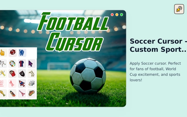 Cursor de futebol - Cursor de esportes personalizado para Chrome