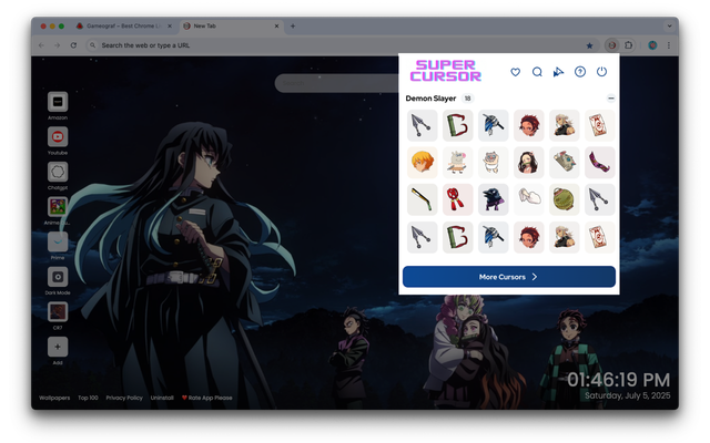 Cursor Demon Slayer - Cursor personalizado para Chrome