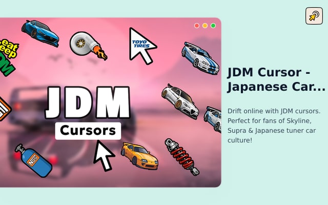 JDM Cursor - Cursor de automóvil japonés para Chrome