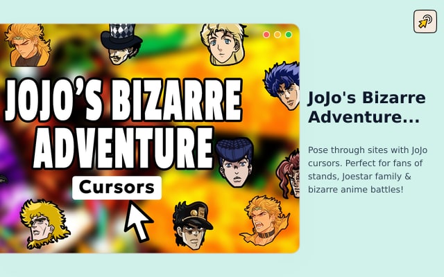 JoJo's Bizarre Adventure Cursor - Anime Cursor pour Chrome