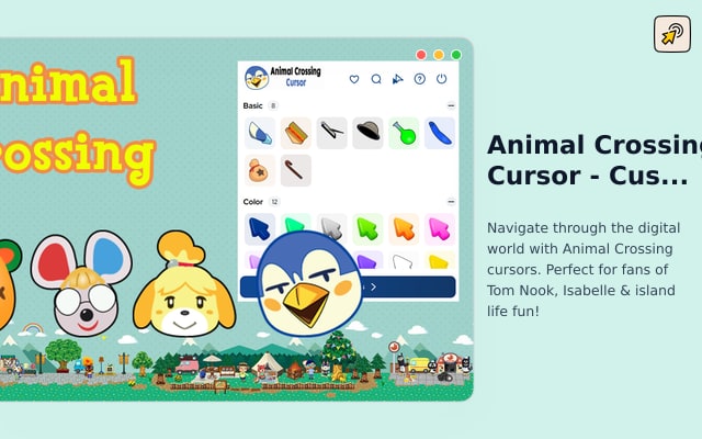 Animal Crossing Cursor - Custom Nintendo Game Cursor pour Chrome