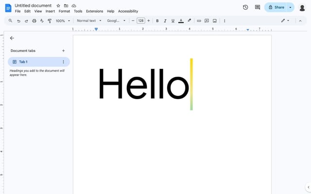 Rainbow Cursor in Google Docs