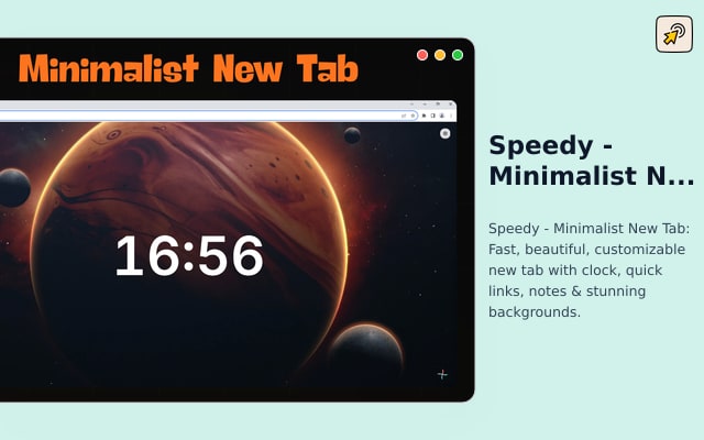 Speedy - Page de nouvel onglet minimaliste