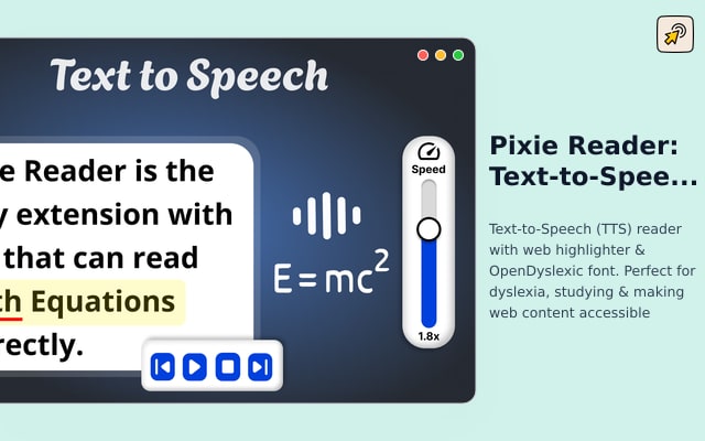 Pixie Reader: Text-to-Speech, TTS, PDF, Web Highlight & OpenDyslexic