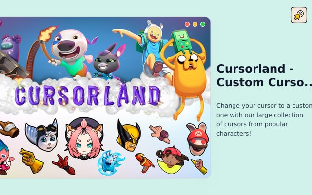Cursorland - مؤشر مخصص لمتصفح Chrome
