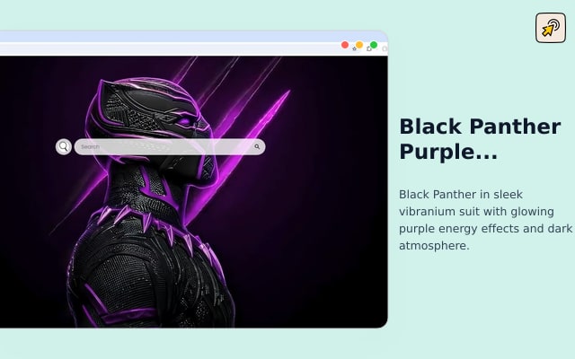 Wallpaper Animasi Black Panther Purple Aesthetic