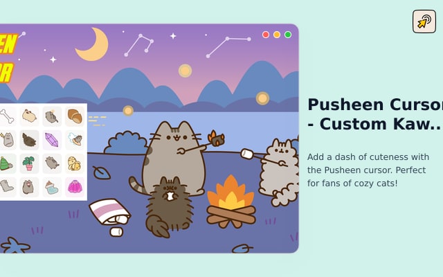 Pusheen Cursor - Custom Kawaii Cursor for Chrome