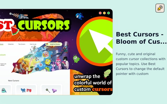 أفضل المؤشرات - Bloom of Custom Cursor