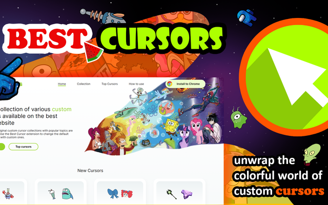 أفضل المؤشرات - Bloom of Custom Cursor